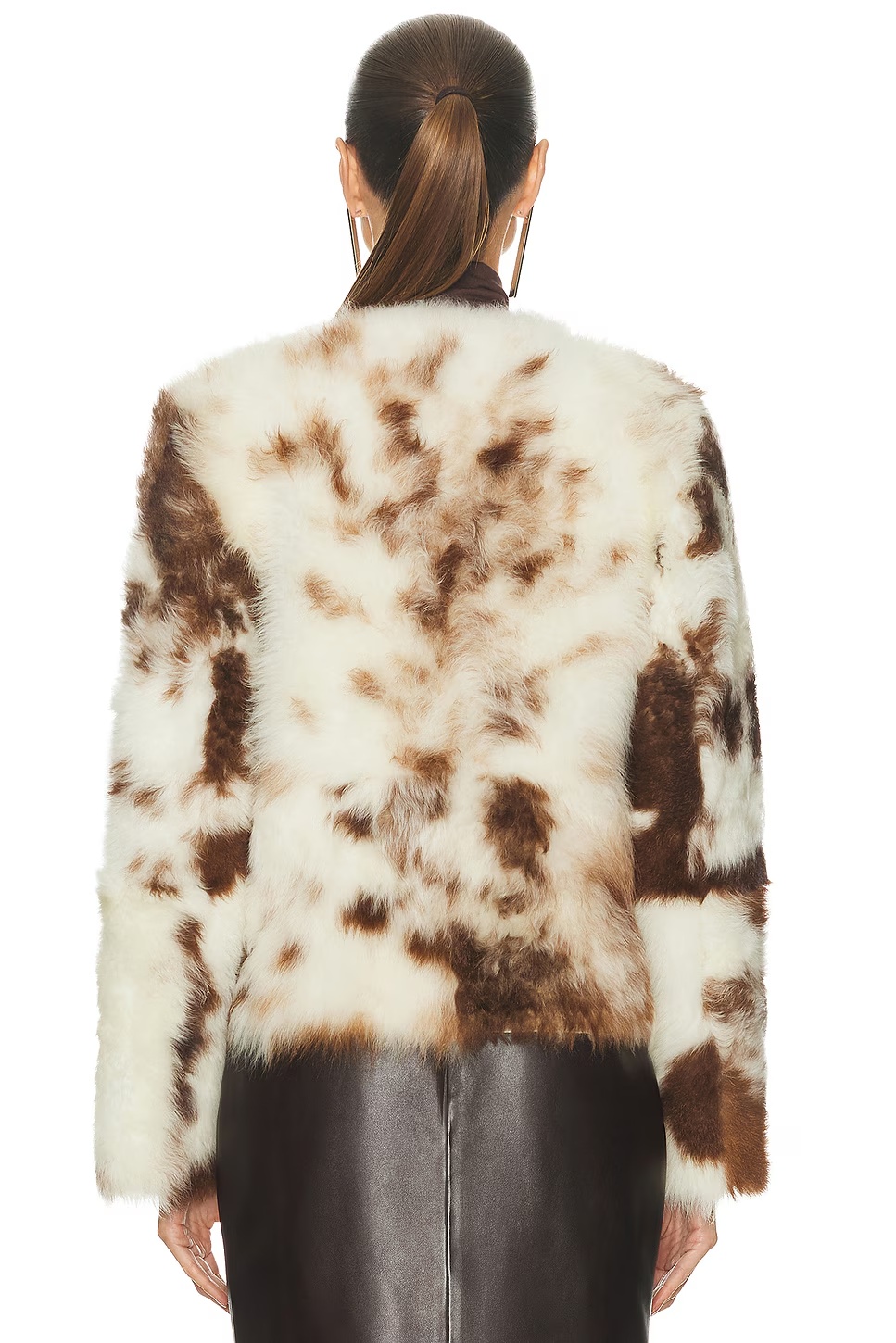 Hypnotic Spot Shearling Jacket Cream