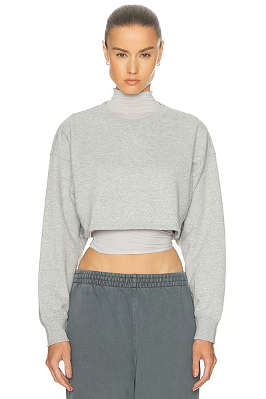 Luxefleece Boxy Pullover Sweatshirt Light Heather Gray