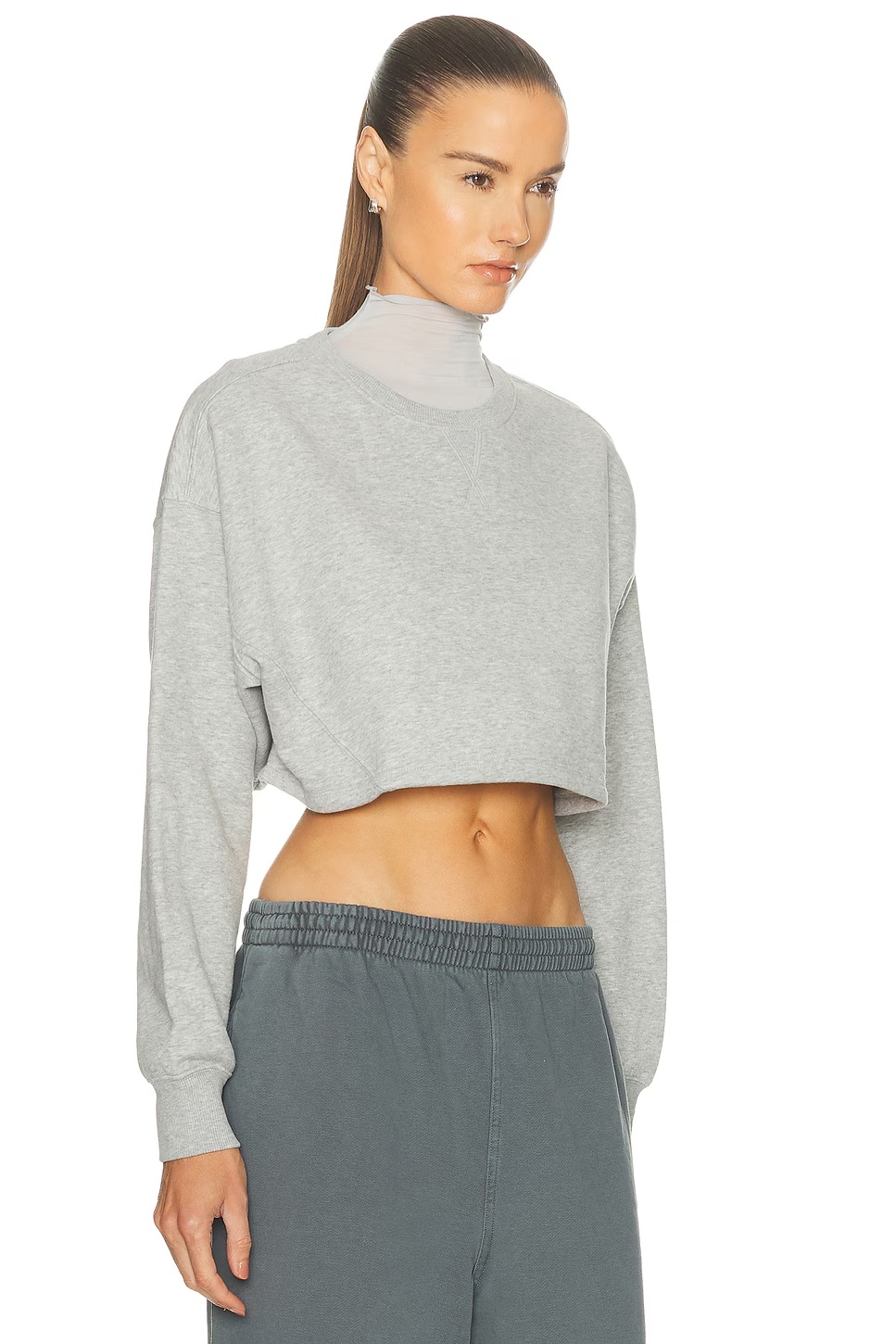 Luxefleece Boxy Pullover Sweatshirt Light Heather Gray