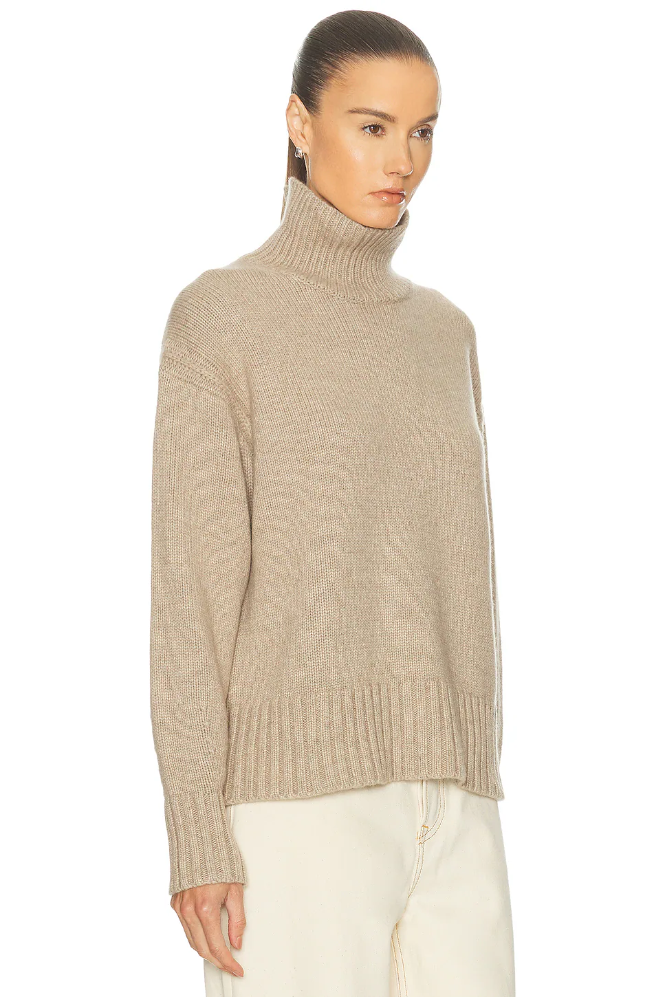 Cozy Turtleneck Sweater Taupe