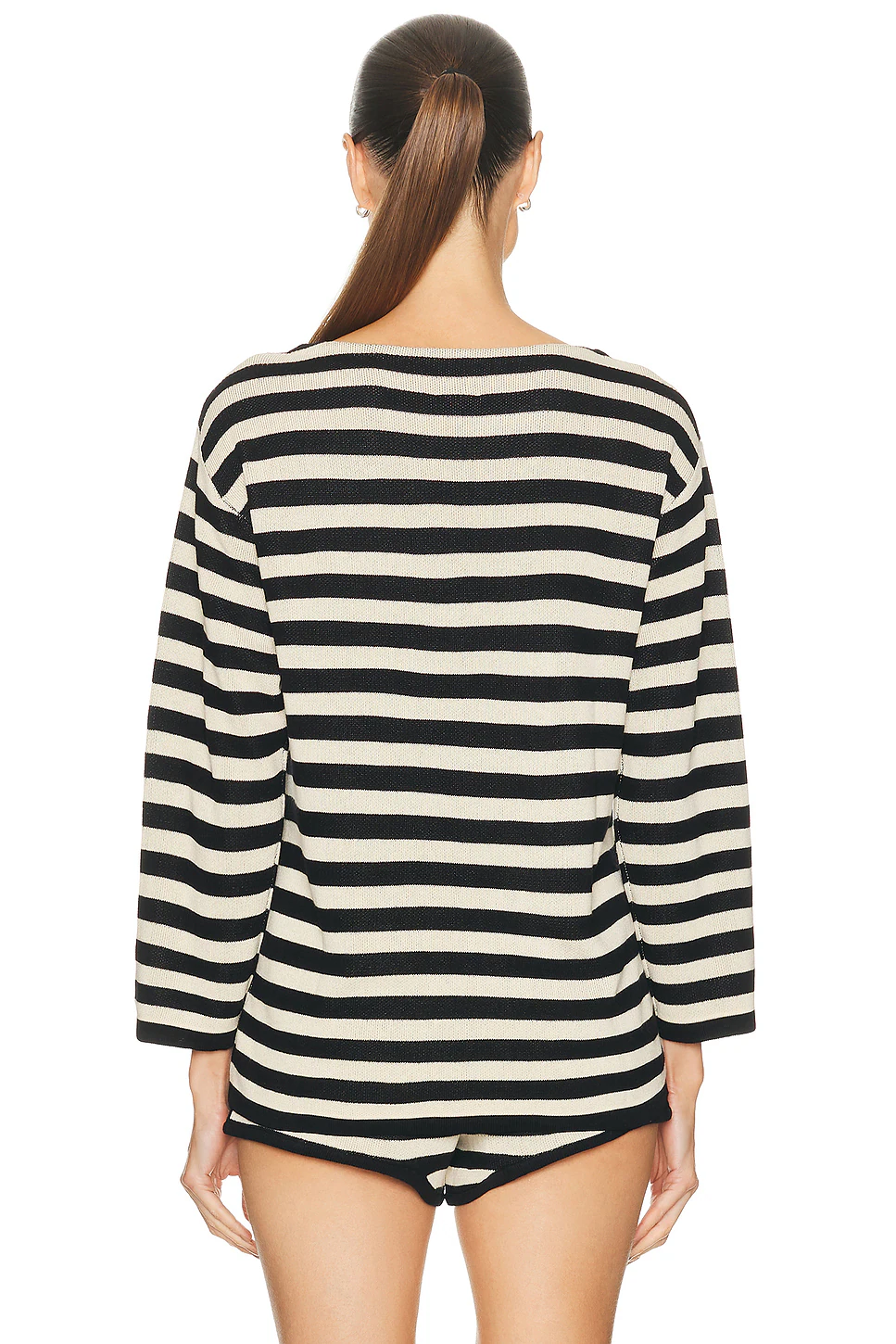 Miles Long Sleeve Top Cream & Black