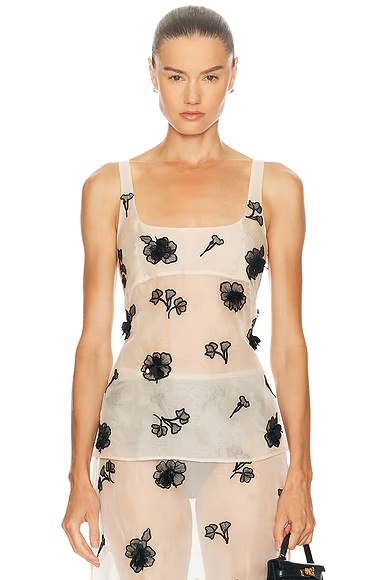 by Marianna Minah Top Nude & Black