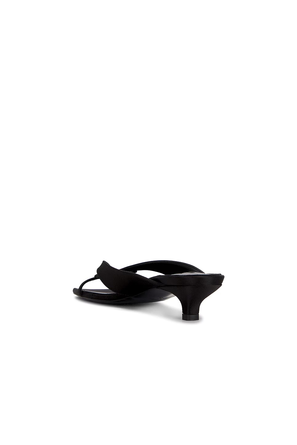 Bow Satin Sandals Black