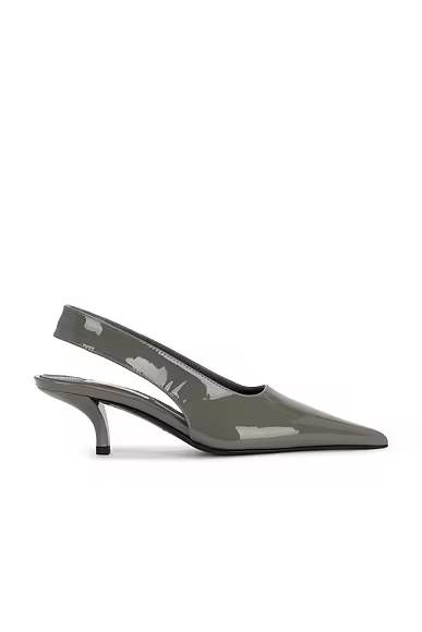 Classic Patent Slingbacks Grey