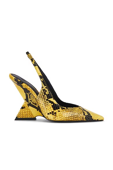 Cheope 105mm Slingback Heel Yellow & Black