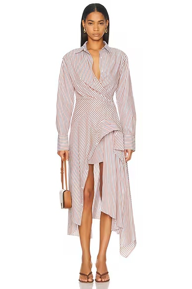 Deconstructed Dress Brown
