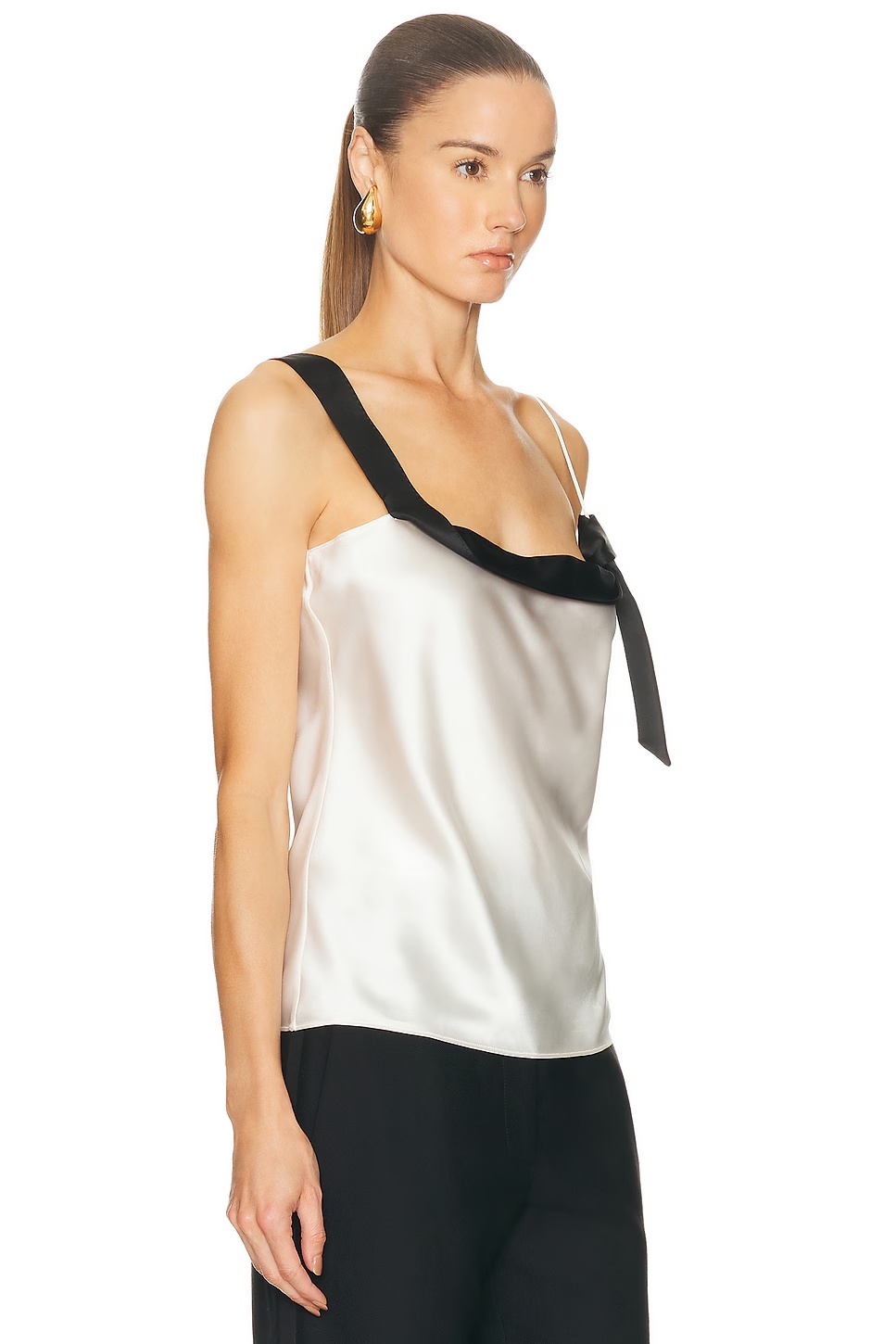 Camisole Top Off White & Black