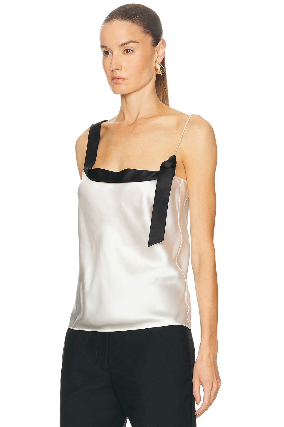 Camisole Top Off White & Black