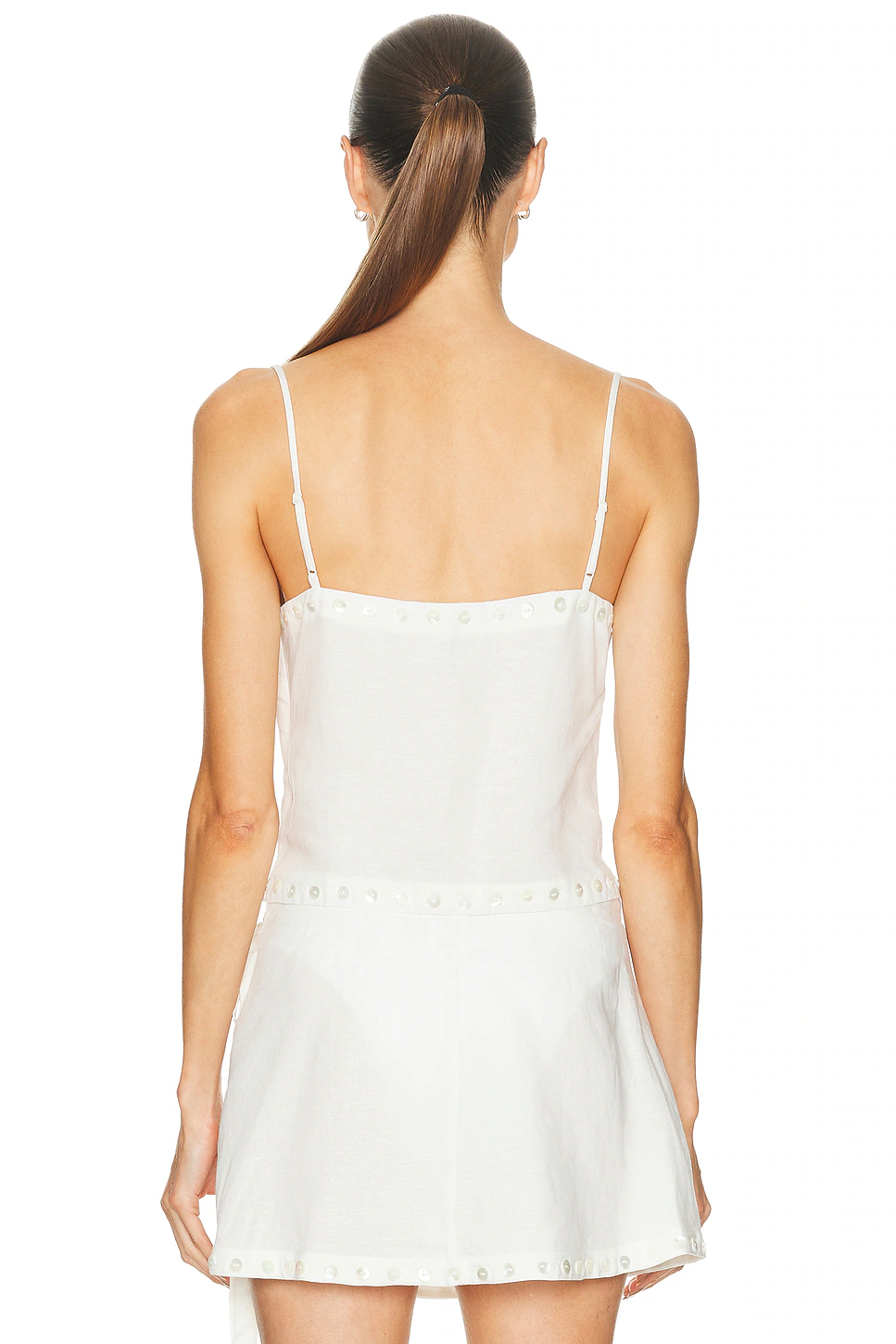 Kirra Linen Tank Top Ivory