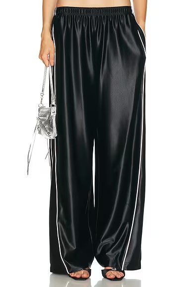 Mid Rise Reflective Trackpant Black
