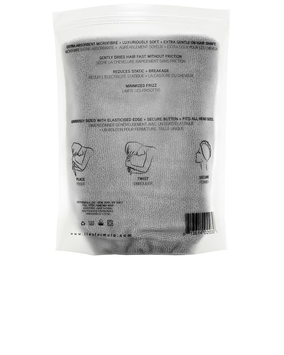 Signature Hair Turban Towel Grey