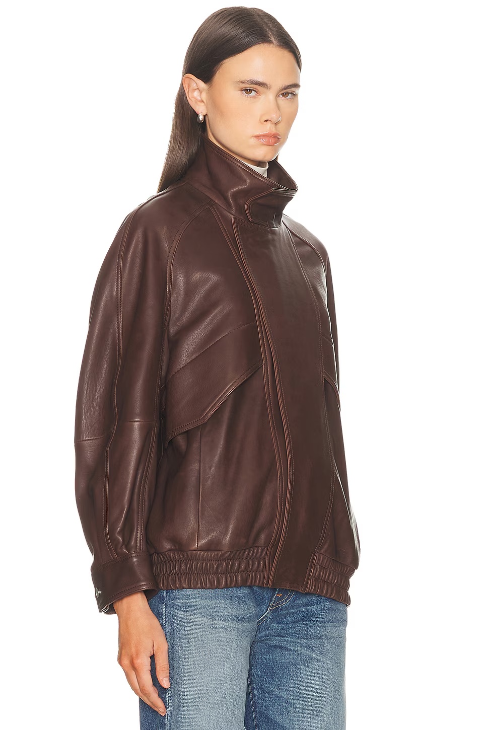 Ariste Fluid Leather Jacket Rich Brown