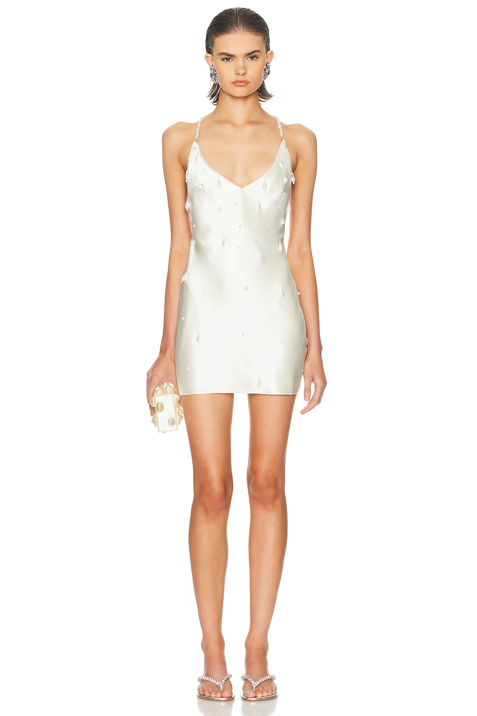 Siobhan Embellished Dress Cream
