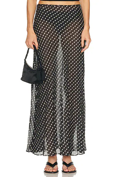 Velma Skirt Black Geo