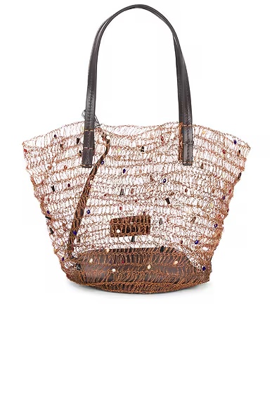 Jewel Bucket Bag Multi Color Beads
