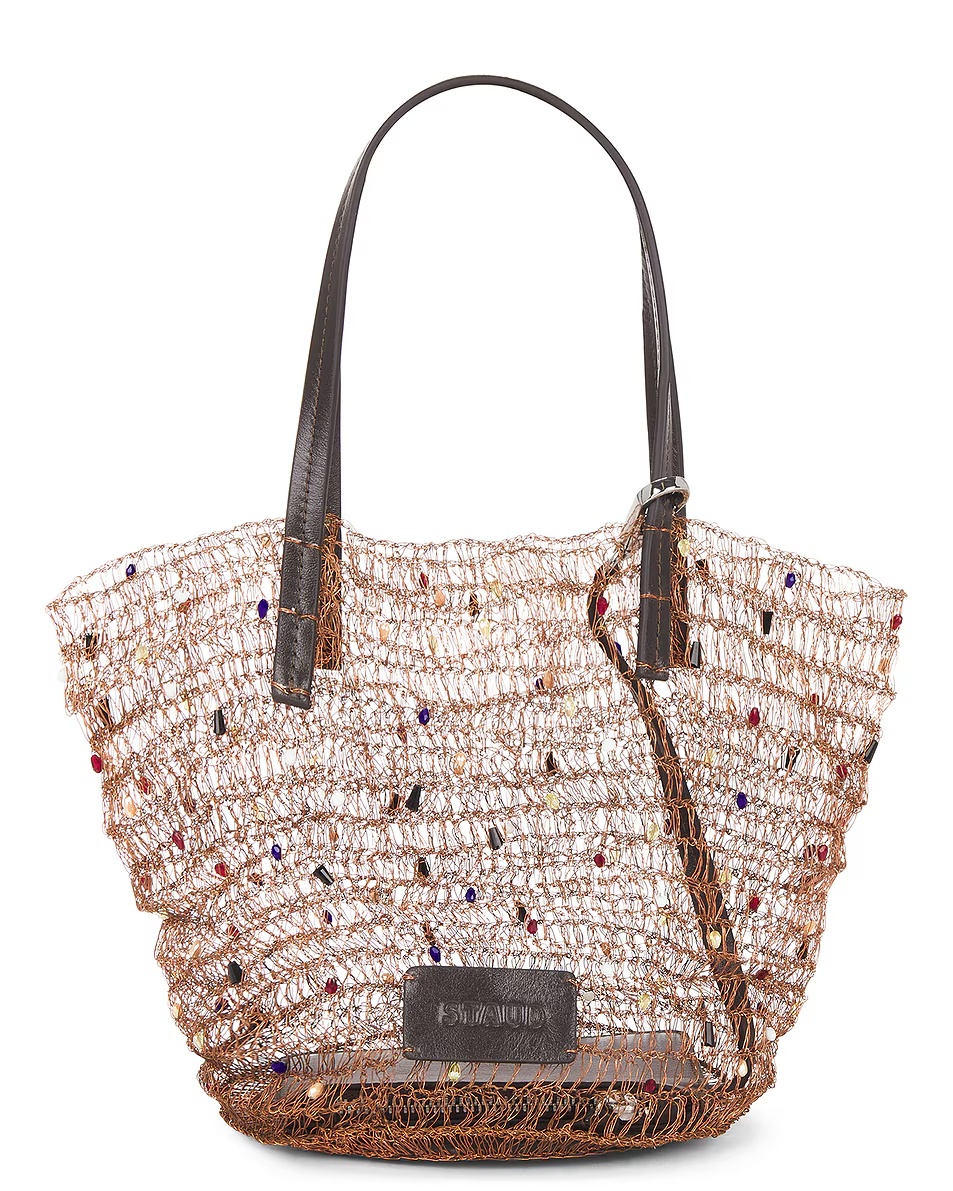 Jewel Bucket Bag Multi Color Beads