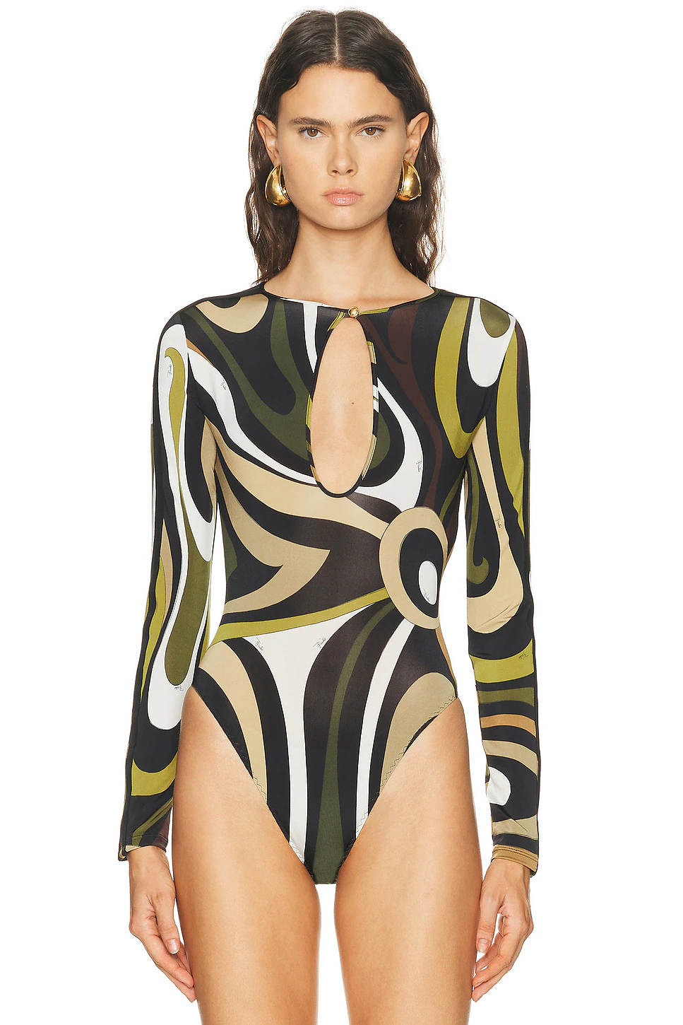 Long Sleeve Bodysuit Khaki