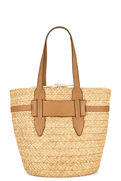 Lipari L Bag Natural & Caramel