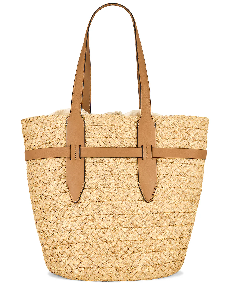 Lipari L Bag Natural & Caramel