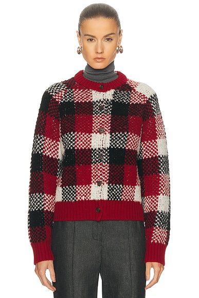 Buffalo Plaid Cardigan Ruby Combo