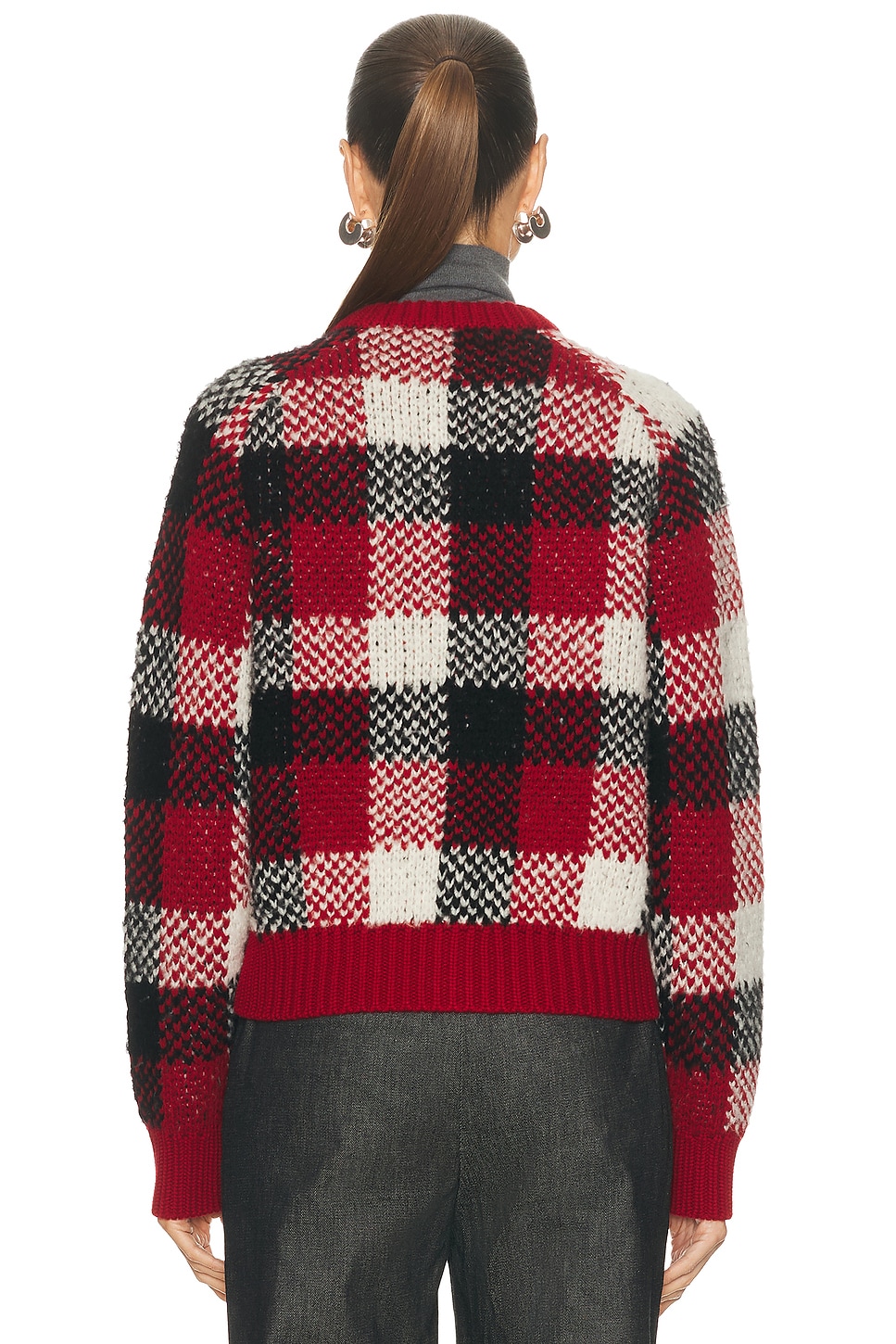Buffalo Plaid Cardigan Ruby Combo
