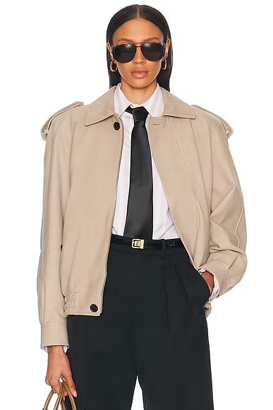 Bomber Jacket Gris Clair