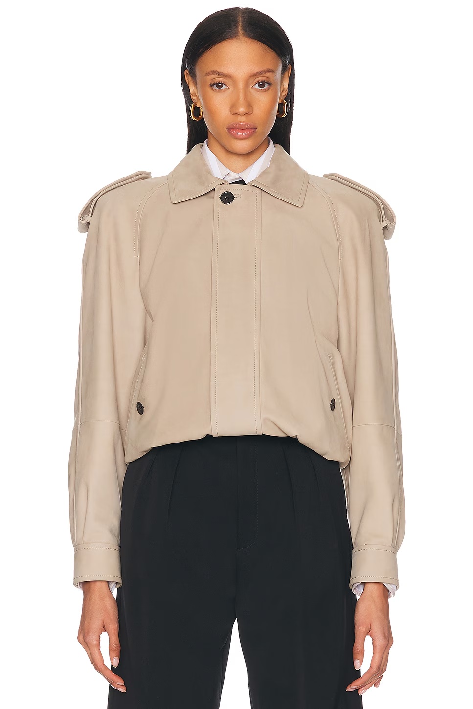 Bomber Jacket Gris Clair