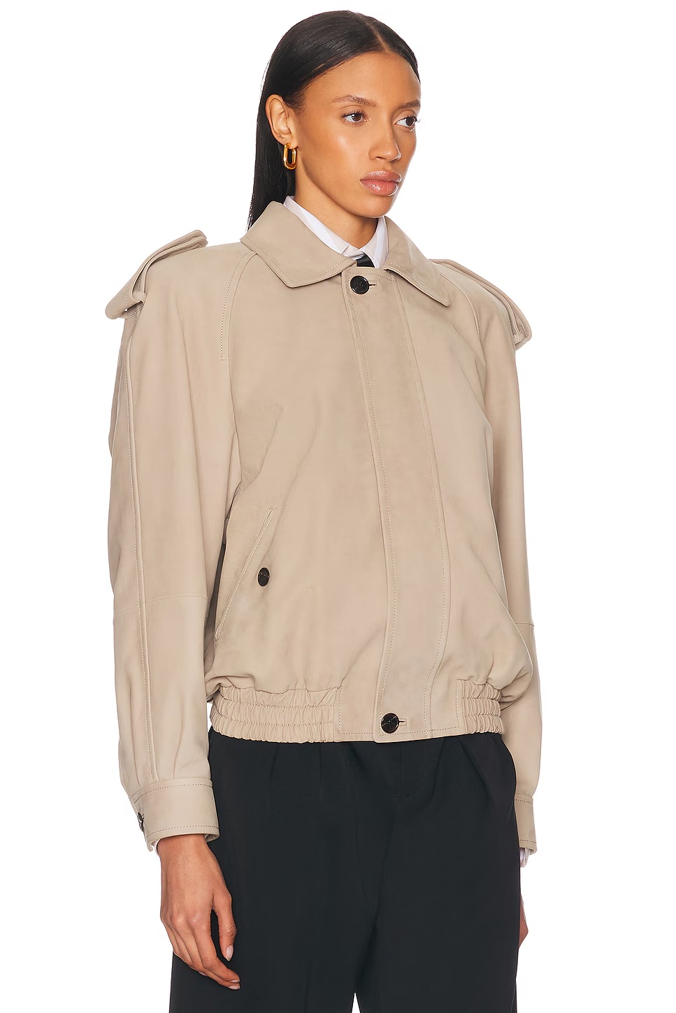Bomber Jacket Gris Clair