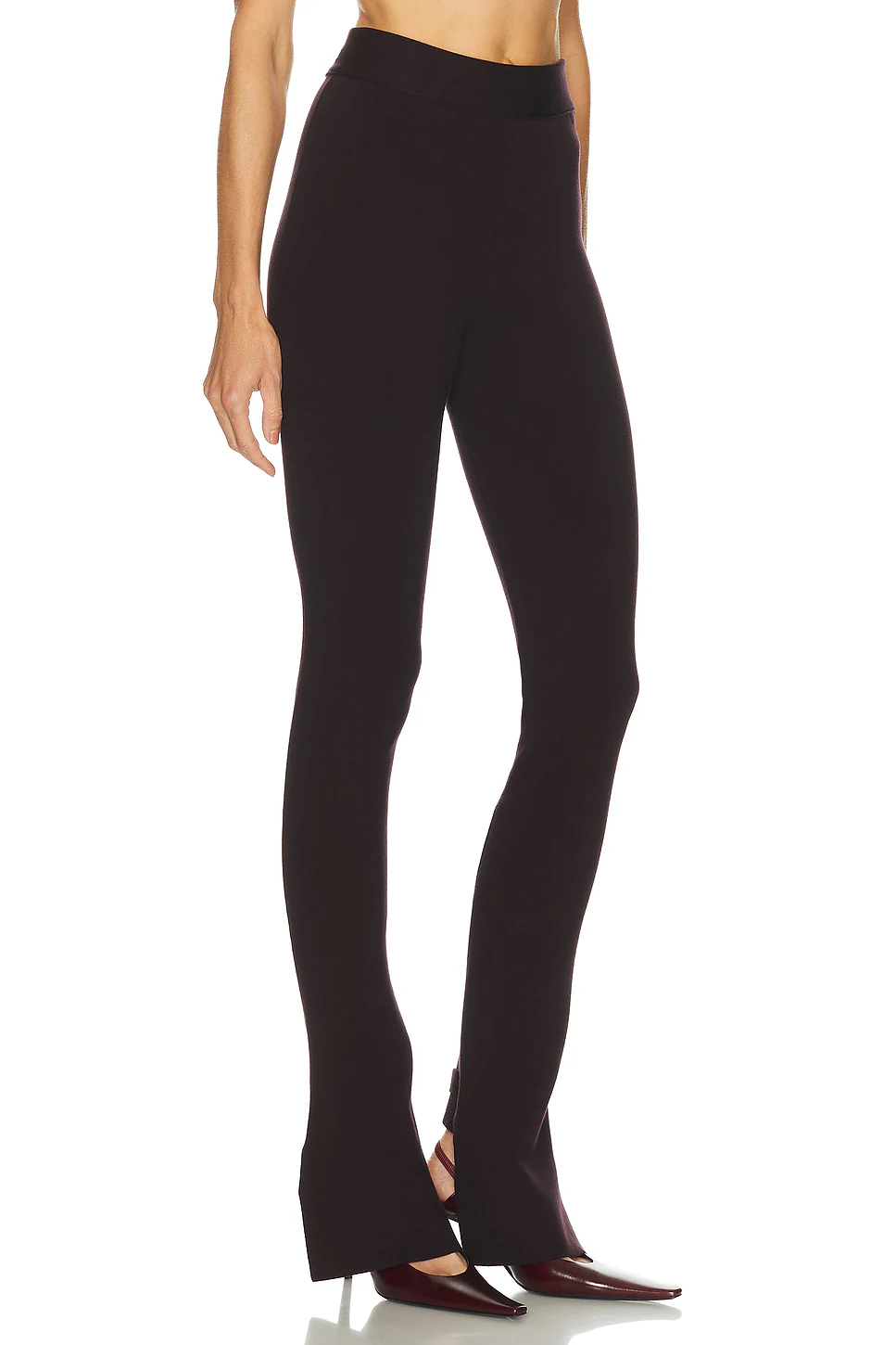 Double Hem Interlock Pant Burgundy
