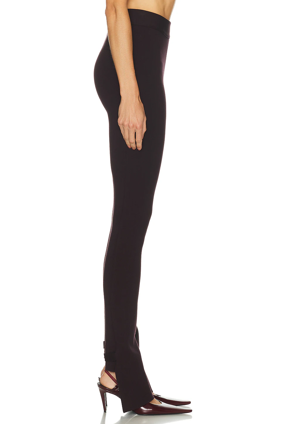 Double Hem Interlock Pant Burgundy