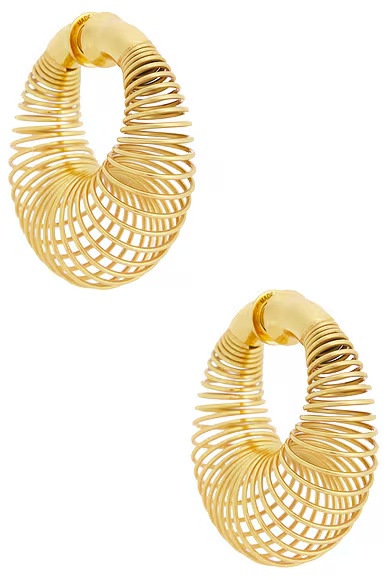 Spiral Hoop Earrings Or