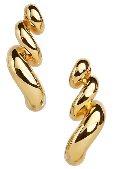 ALAΪA Twist Earrings Or