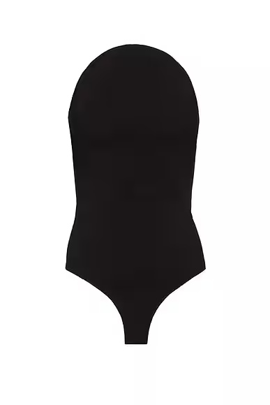 ALAΪA Curved Bodysuit Noir Alaia