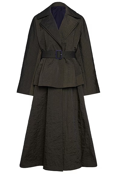 ALAΪA Layered Trenchcoat Olive