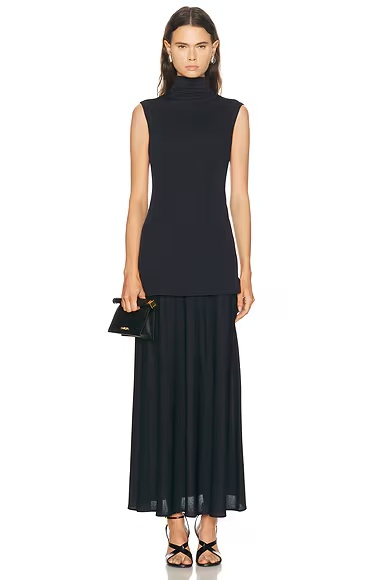 Sleeveless Long Dress Navy