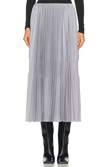 ALAΪA Pleated Skirt Gris Souris