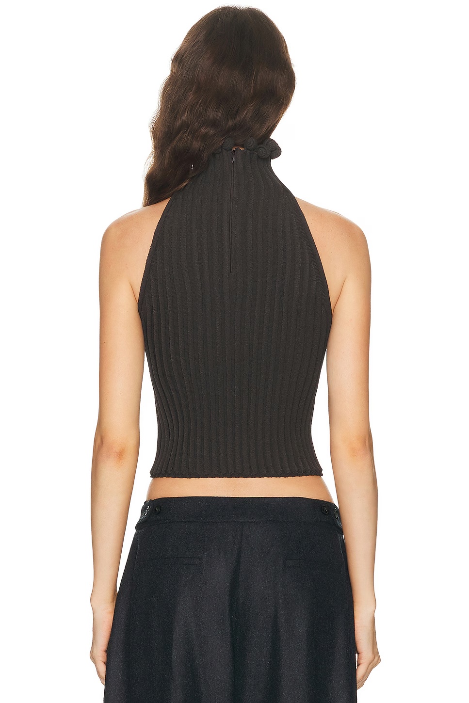 ALAΪA Halter Top Anthracite