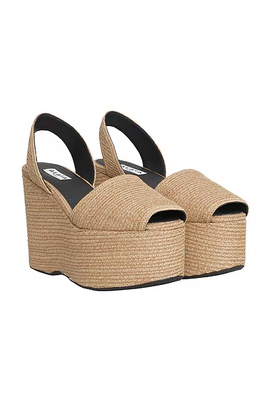 ALAΪA Slingback Wedge Naturel