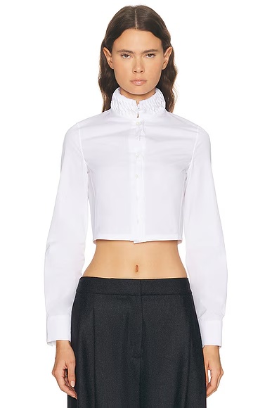 ALAΪA Trimmed Shirt Blanc