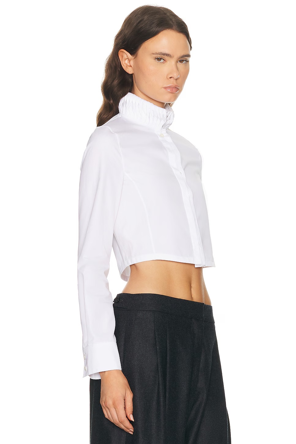 ALAΪA Trimmed Shirt Blanc