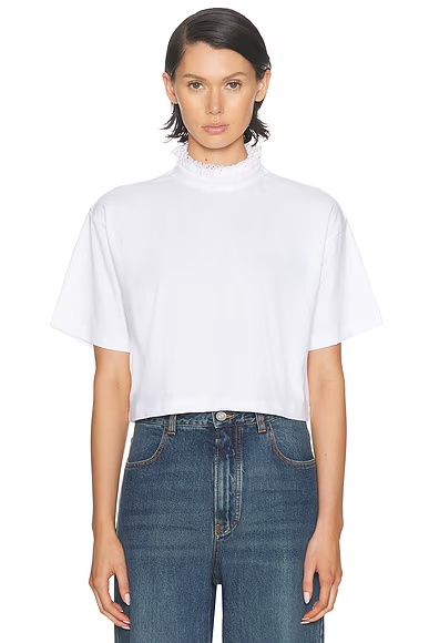 Cropped T-Shirt Blanc