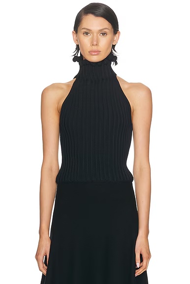 Halter Top Noir Alaia