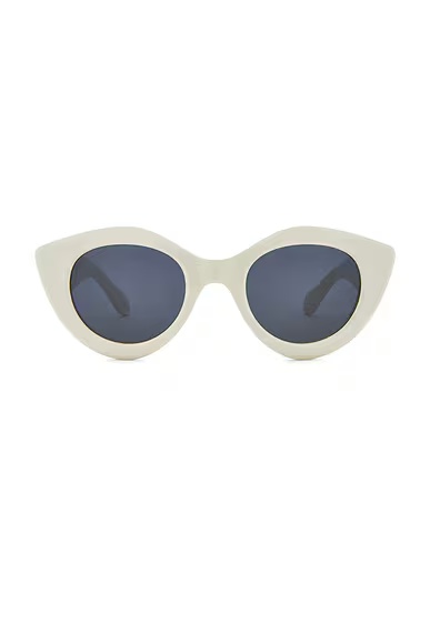 Round Sunglasses White & Grey