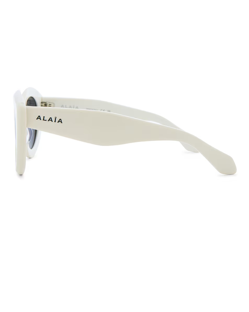 Round Sunglasses White & Grey