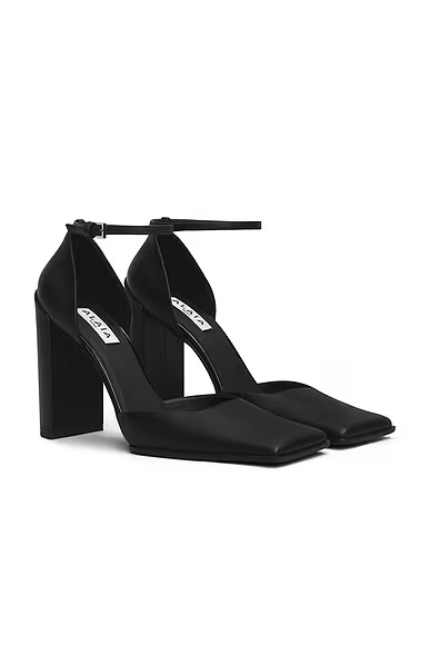 D'Orsay Square Toe Pump Noir