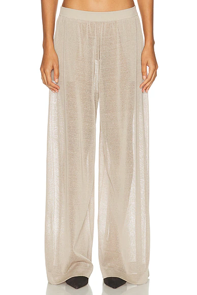 ALAΪA Fluid Pant Beige Clair