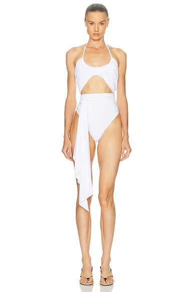 One Piece Swimsuit Blanc