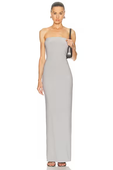 Strapless Long Dress Grey