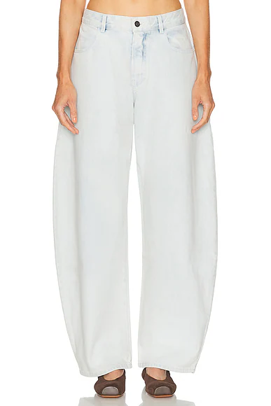 ALAΪA Low Rise Round Leg Bleu Givre