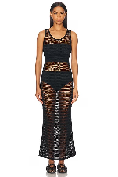 Maxi Tank Dress Noir Alaia